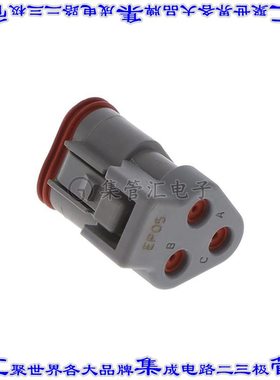 DT06-3S-EP05 矩形连接器外壳3POS插头2排1mm母形插口灰色自由悬