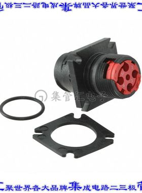 CL1R1102 圆形连接器4POS插座外壳用于母插口黑色面板安装