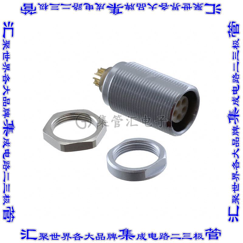 G50L0C-P05LFG0-0000 圆形连接器5POS插座母插口焊杯镀金面板安装