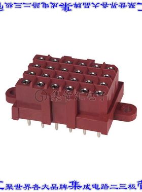 207532-8 针座连接器24POS插座4排5mm母形插口通孔直针锡