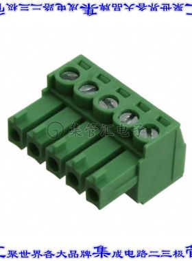 OSTTJ0531530 端子块连接器5POS插头母插口3.81mm绿色自由悬挂