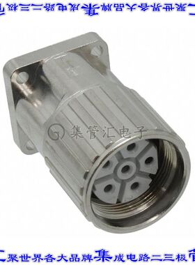 1607082 圆形连接器6(5+PE)插头外壳用于母插口银色面板安装耦合