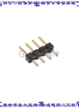 2355186-4 针座连接器4POS分离式2mm公形插针通孔直针镀金