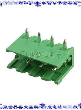 OSTOQ045351 端子块连接器4POS接头公引脚带罩5.08mm90DEG焊接