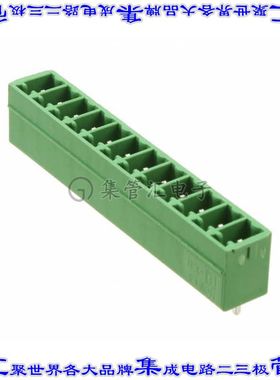 1803523 端子块连接器12POS接头公引脚带罩3.81mm绿色垂直通孔