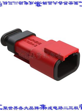 ATM04-3P-SR01RD 矩形连接器外壳3POS插座公形引脚红色自由悬挂