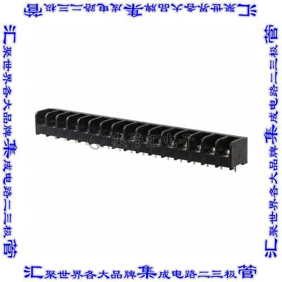 9-1437653-4 端子块连接器16电路隔板接线座9.53mm螺钉