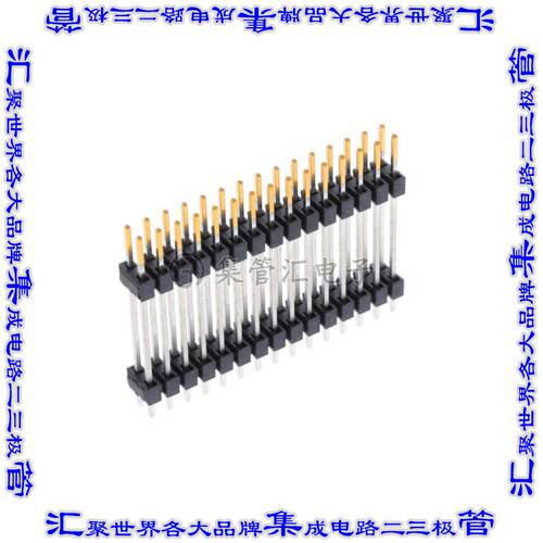 TW-15-08-L-D-560-090 连接器30POS针座间隔柱2排2mm通孔镀金