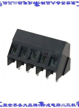 796689-5 线对板连接器5POS接线端子5mm通孔35角度带板