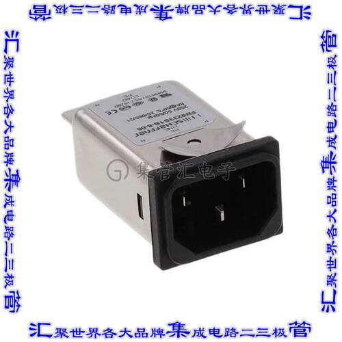 FN9233S1B-8-06 电源接入连接器3POS插座公型片状插脚IEC320-C14