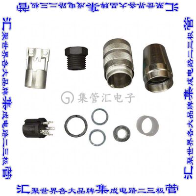 C09131D0041002U 圆形连接器4POS插头母插口焊杯银自由悬挂