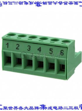 1828090 端子块连接器6POS插头母插口5mm绿色自由悬挂