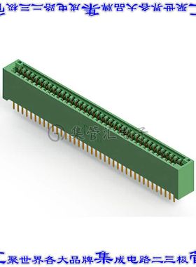 345-076-520-201 卡边缘连接器76POS母头2排2.54mm绿色镀金
