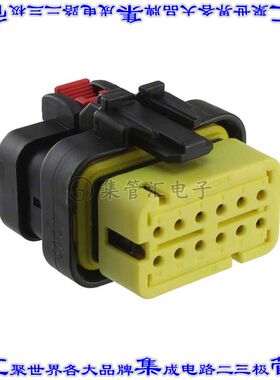 776437-3 矩形连接器外壳12POS插头2排4.5mm母形插口黑色自由悬挂
