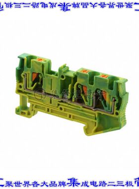 3211780 端子块连接器3POS接地地面6.2mm绿色黄色10-24AWG