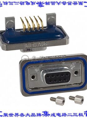 6STD09SCT99S40X 连接器9POS插座母插口2排D-Sub面板安装通孔直角