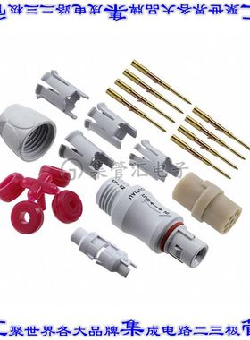 JMXFH1G08MCUDSU 圆形连接器8POS插头公引脚压接镀金自由悬挂