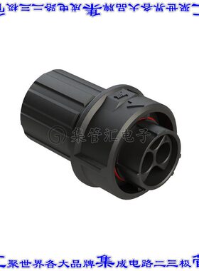 FLS612N2PHEC03 圆形连接器4POS插头外壳用于公插针黑色自由悬挂