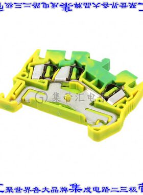 3031733 端子块连接器3POS接地地面5.2mm绿色黄色12-28AWG