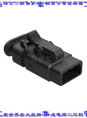 ATM06-3S-SR01BK 矩形连接器外壳3POS插头母形插口黑色自由悬挂