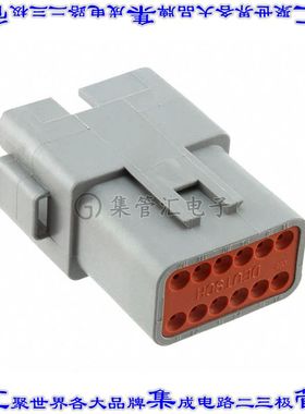 DT04-12PA-B016 矩形连接器外壳12POS插座2排公形引脚灰色自由悬