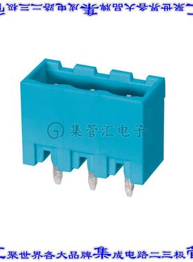 TBP01R2-508-03BE 端子块连接器3POS接头公引脚带罩5.08mm蓝色垂