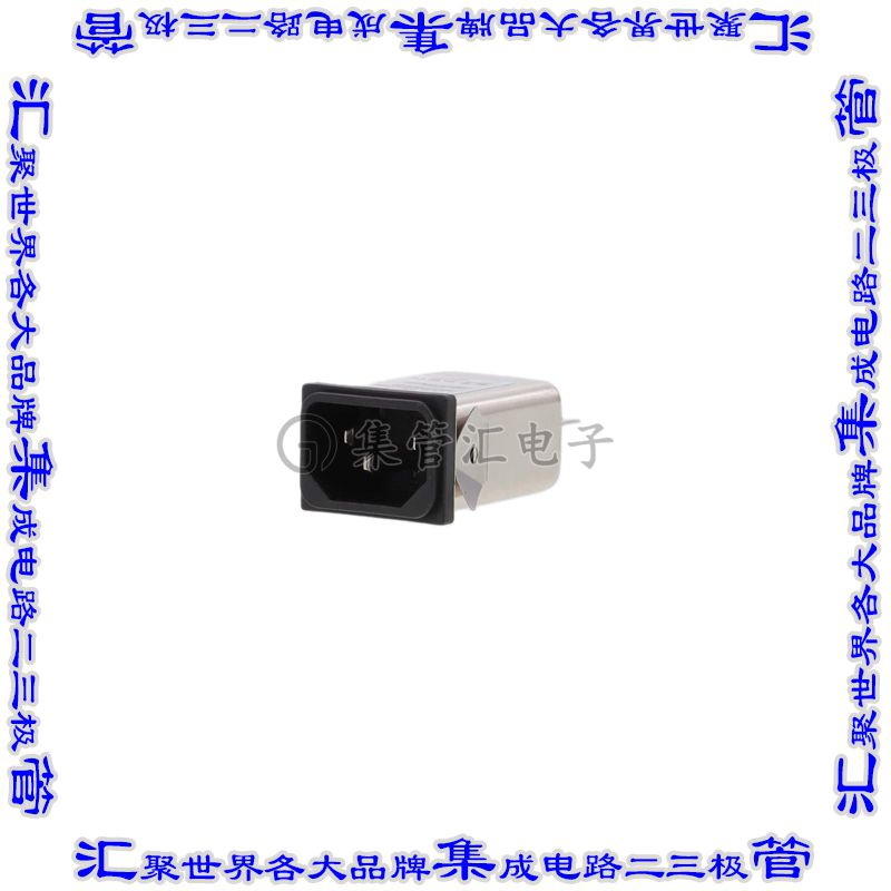 FN9244SB-8-06 电源接入连接器3POS插座公型片状插脚IEC320-C14面