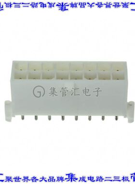 1-794075-1 针座连接器16POS接头2排4.14mm公形插针通孔直针镀金