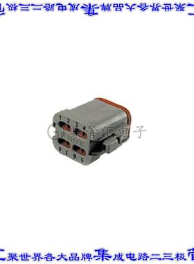 DT06-08SA-E003 矩形连接器外壳8POS插头2排母形插口灰色自由悬挂
