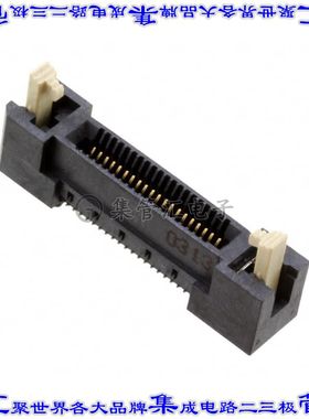 SPD08-040-L-RB-TR 卡边缘连接器40POS母头2排0.8mm黑色镀金