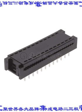 FDP-324-T 连接器24POS带状电缆DIP针座2排1.27mm通孔IDC黑色