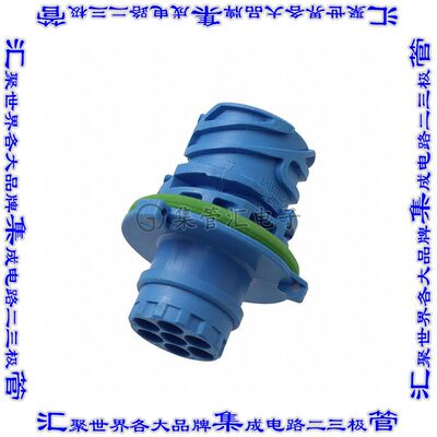 1-1718230-1 圆形连接器7POS插座外壳用于公插针蓝色面板安装