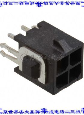 3-794682-4 针座连接器4POS接头2排3mm公形插针通孔直针镀金