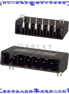 1-316131-5 针座连接器6POS接头5.08mm公形插针通孔直角锡