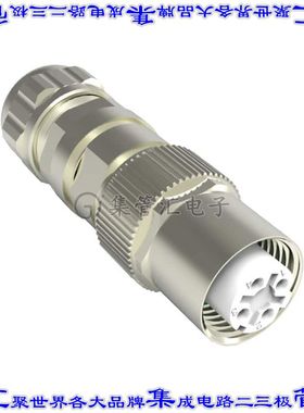 1-2308336-1 圆形连接器4POS插头外壳用于母插口银色自由悬挂底壳