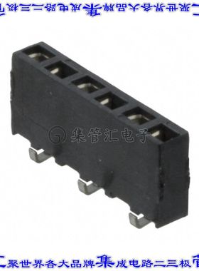 1241152-6 针座连接器6POS插座2.54mm母形插口表贴SMD镀金