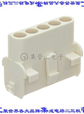 350810-2 矩形连接器外壳5POS插座6.35mm公形引脚天然色面板安装