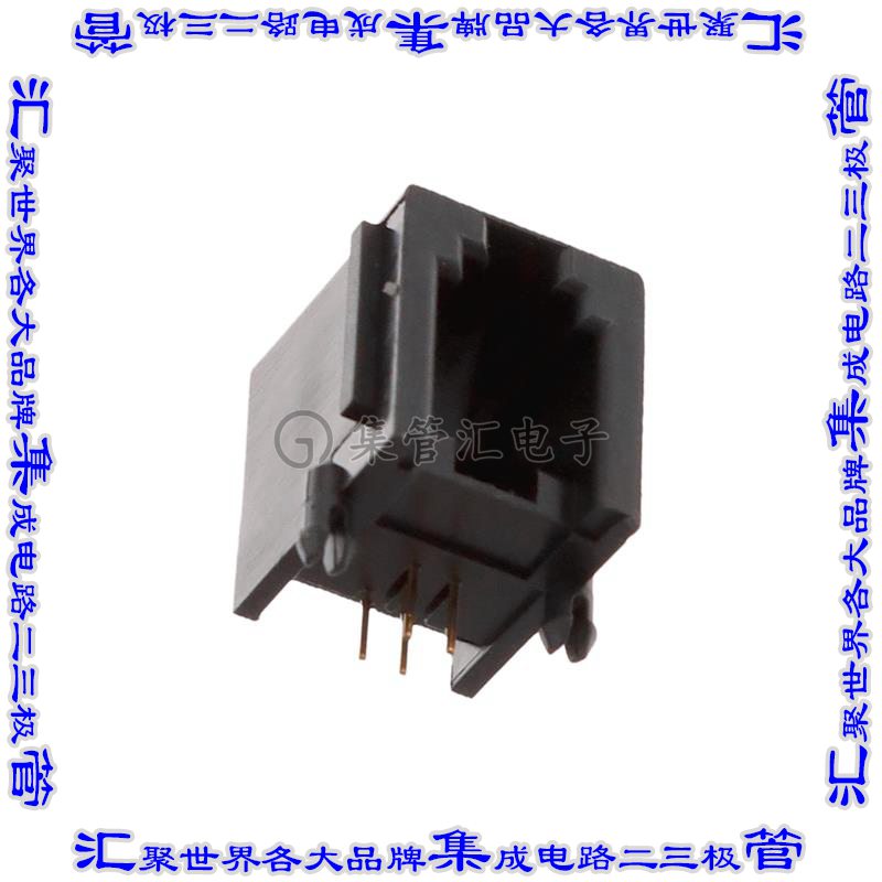 GLX-A-44-BLK 接插件连接器MODJACK LOW/PROF RT[ 4P4C BLACK