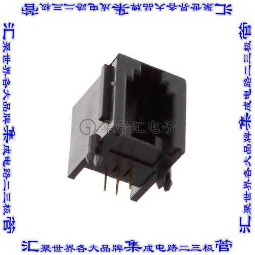 GLX-A-44-BLK 接插件连接器MODJACK LOW/PROF RT[ 4P4C BLACK