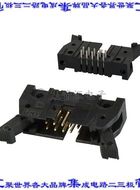 5499345-1 针座连接器10POS接头2排2.54mm公形插针通孔直角镀金