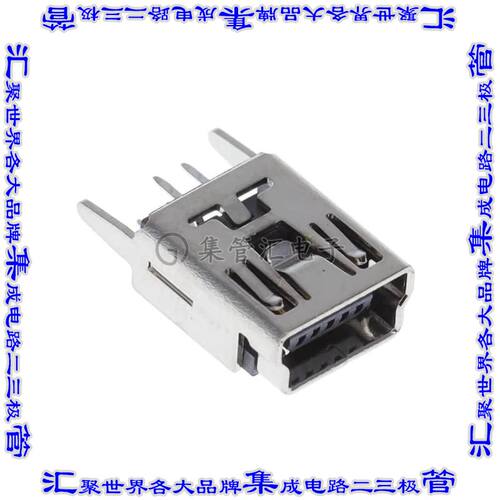 MUSB-B5-S-VT-LSP 连接器USB-miniB插座5POS通孔