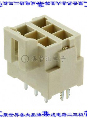 1722982206 针座连接器6POS接头2排3.5mm公形插针通孔直针镀金