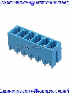 TBP02R2-381-06BE 端子块连接器6POS接头公引脚带罩3.81mm蓝色垂