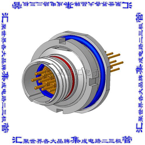 2M801-038-07M7-10PA 圆形连接器10POS插座公形引脚焊接镀金面板
