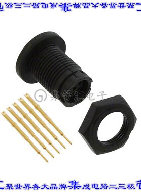 EN2P5M26K 圆形连接器5POS插座公形引脚压接或焊杯镀金面板安装