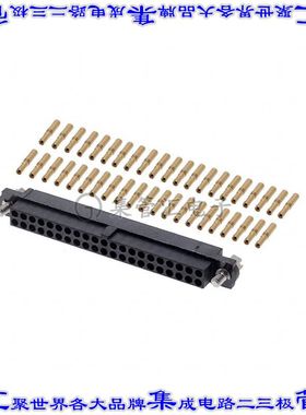 M80-4614205 矩形连接器42POS插座2排2mm母插口黑色压接镀金自由