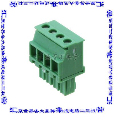 1826995 端子块连接器4POS插头母插口3.81mm绿色自由悬挂