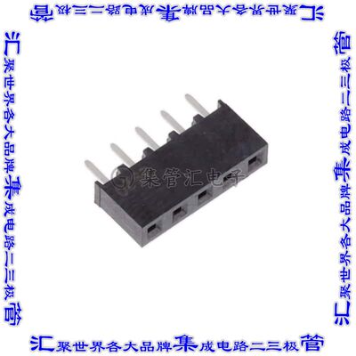 2314868-5 针座连接器5POS插座2mm母形插口通孔直针镀金