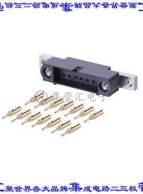 M80-5C11405MU 矩形连接器14POS插头2排2mm公引脚黑色压接镀金面