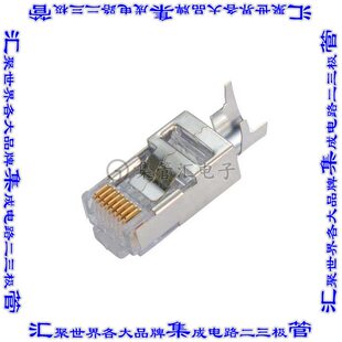 TSP8048C5S-10PK 接插件连接器RJ45P SHD STNRLF LBAR LODC 1=10